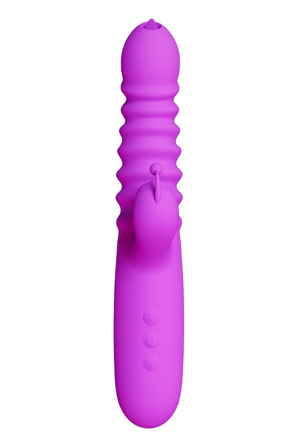 Vibrator Bunny Thruster cu tripla stimulare: punctul G, clitoris, anal si 10 moduri de vibratii, incarcare USB, silentios, silicon premium - imagine 2