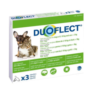 Antiparazitar extern pentru pisici peste 5 kg si caini intre 2-10 kg Douflect, 3 pipete