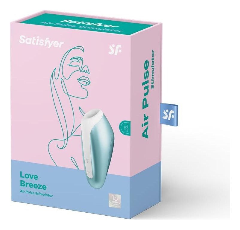 Stimulator clitoris Satisfyer Love Breeze cu suctiune si 11 moduri de vibratii, incarcare USB, silentios, silicon premium, bleu