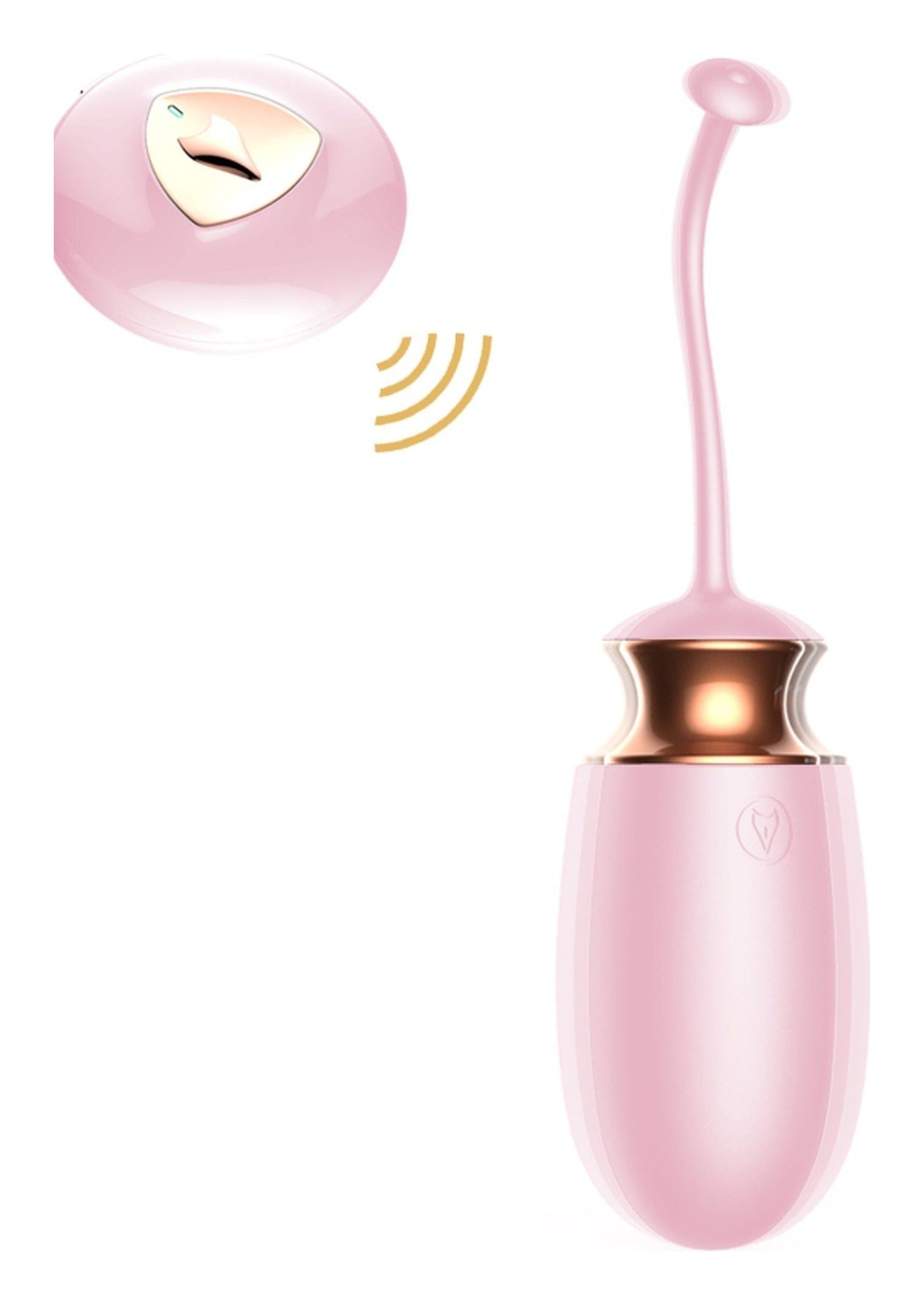 Ou vibrator Jaiko Love Egg functie de incalzire, control vocal, telecomanda wireless si incarcare USB, silicon medicinal, roz - imagine 2