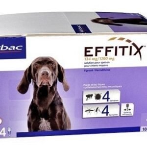 Antiparazitar extern pentru caini Effitix (10-20 kg), 4 pipete