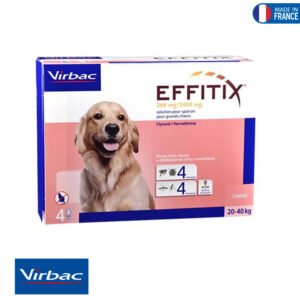 Antiparazitar extern pentru caini intre 20-40 kg Effitix L, 4 pipete