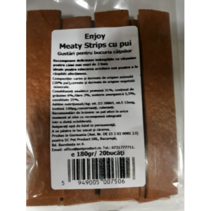 Recompensa pentru caini Enjoy Meaty Strips cu pui 20buc