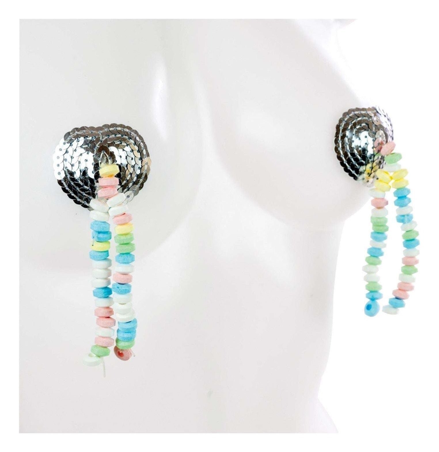 Accesorii comestibile erotice pentru sani, autoadezive, multicolor - imagine 2
