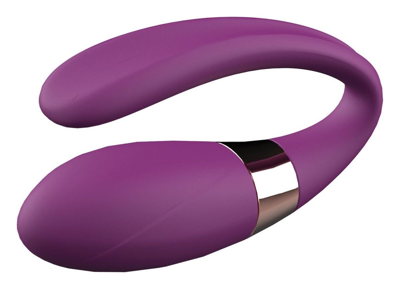 Vibrator pentru cuplu V-Vibe cu 7 moduri de vibratii, telecomanda wireless si incarcare USB, silentios, silicon premium, mov - imagine 3