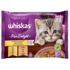 Whiskas Pure delight junior pui/curcan in aspic 4x85g