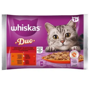 Whiskas Plic Vita Si Pasare/Miel Si Rata 4X85 g