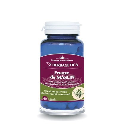 Frunze de măslin, 60 capsule, Herbagetica