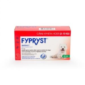 Solutie antiparazitara caini talie mica Fypryst Dog S (2-10 kg), 1 pipeta