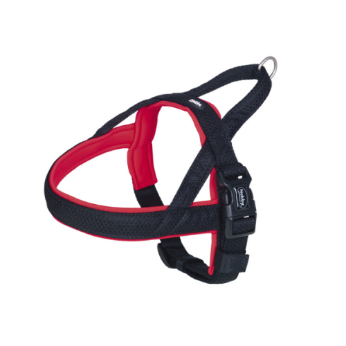 Ham ajustabil, rosu, captusit cu fleece, 50-64 cm + 42 cm x 25/35 mm
