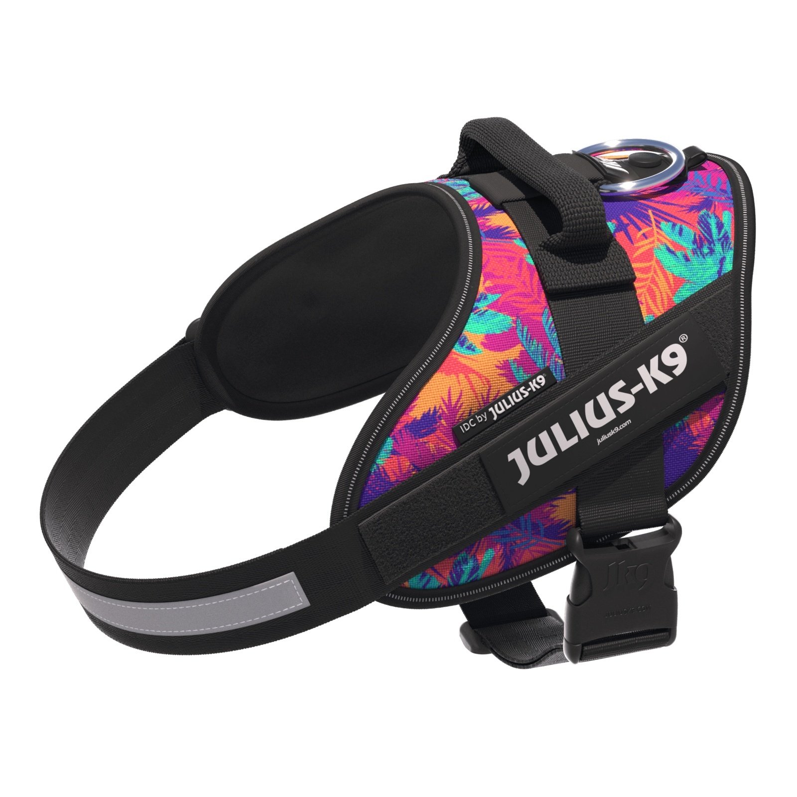 Ham Julius-K9 IDC Power, negru, reflectorizant, circumferința piept 58-76 cm, pentru câini cu greutate de 14-25 kg