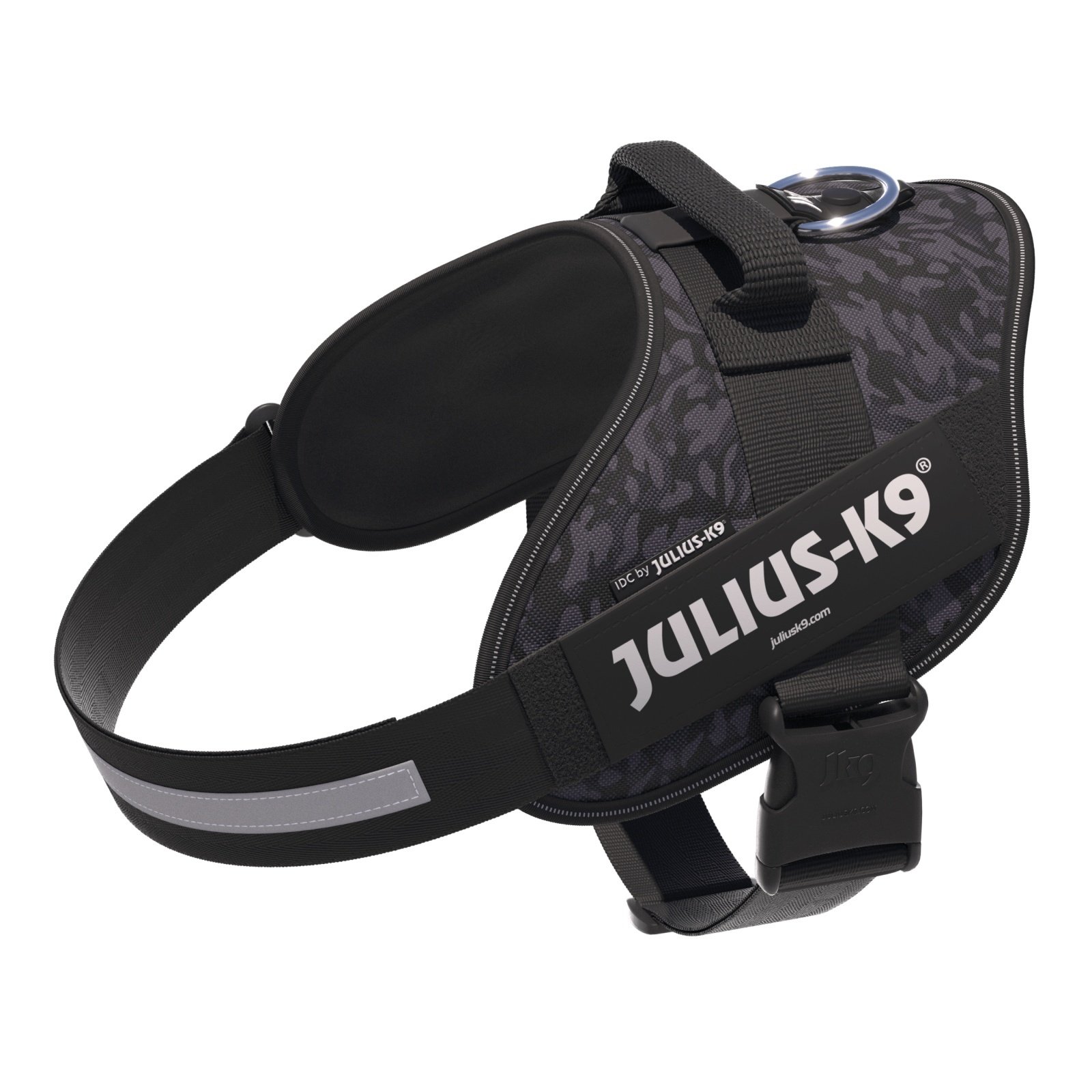Ham Julius-K9 IDC Power, Night Camo, reflectorizant, circumferința piept 71-96 cm, pentru câini cu greutate de 28-40 kg