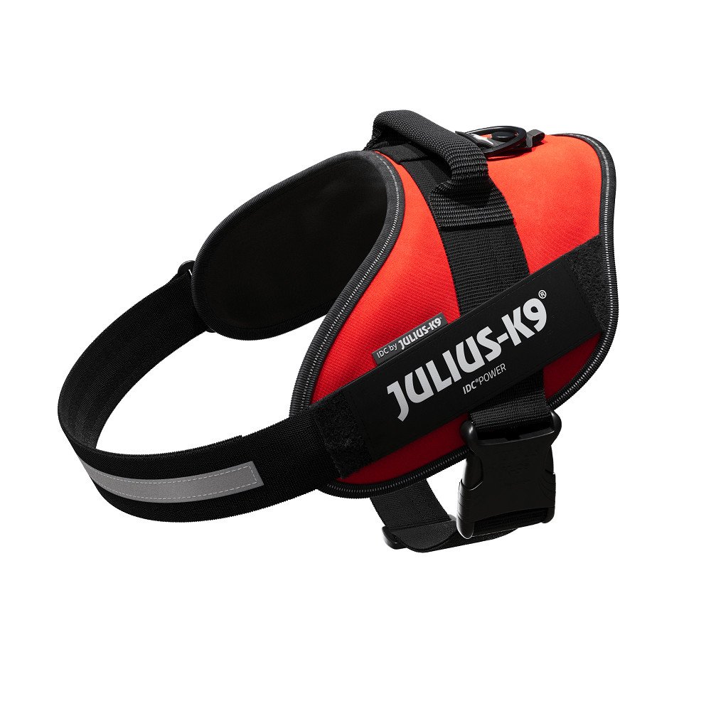 Ham JK9 IDC Power, rosu, reflectorizant, circumferinta piept 71-96 cm, pentru caini cu greutate de 28-40 kg