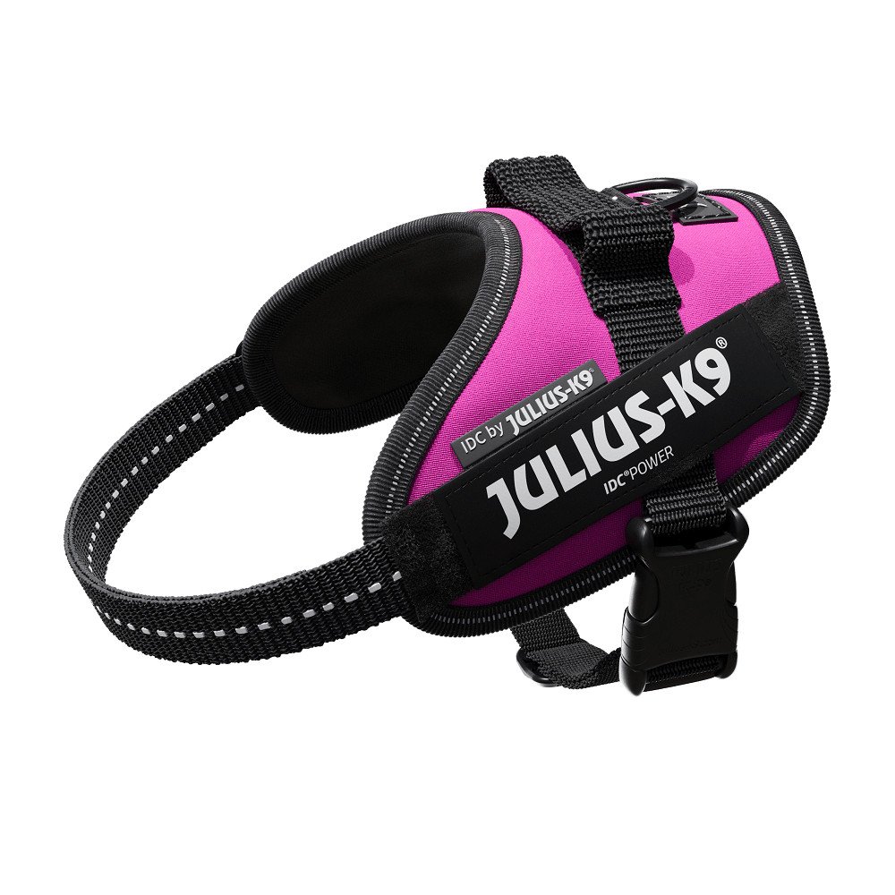 Ham JK9 IDC Power, roz inchis, reflectorizant, dimensiuni 40-53 cm, pentru caini cu greutate de 4-7 kg