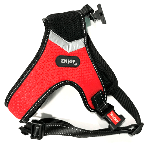 Ham ajustabil, rosu, din nylon, reglabil, circumferința piept 68-87 cm