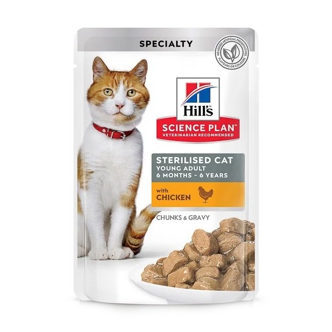 Hill's Feline Adult Sterilised Adult Plic, 85 grame - imagine 2