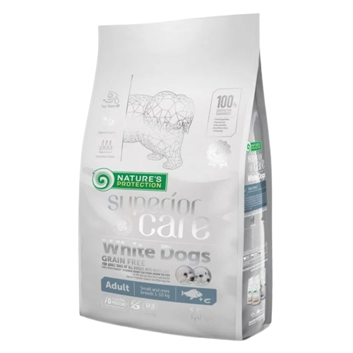 Nature's Protection Superior Care White Dogs, peste alb, 3 kg (2 x 1.5 kg)