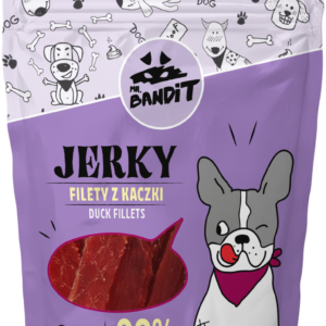 Recompense pentru caini Mr. Bandit JERKY, rata, 500g
