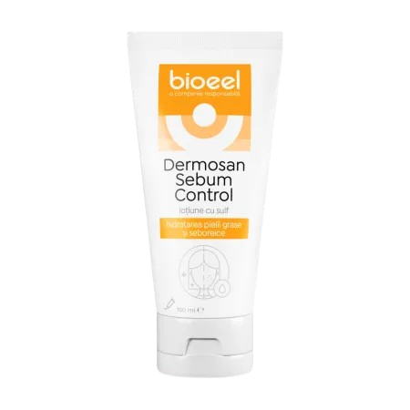 Lotiune cu sulf Dermosan Sebum Control, 100ml, Bioeel