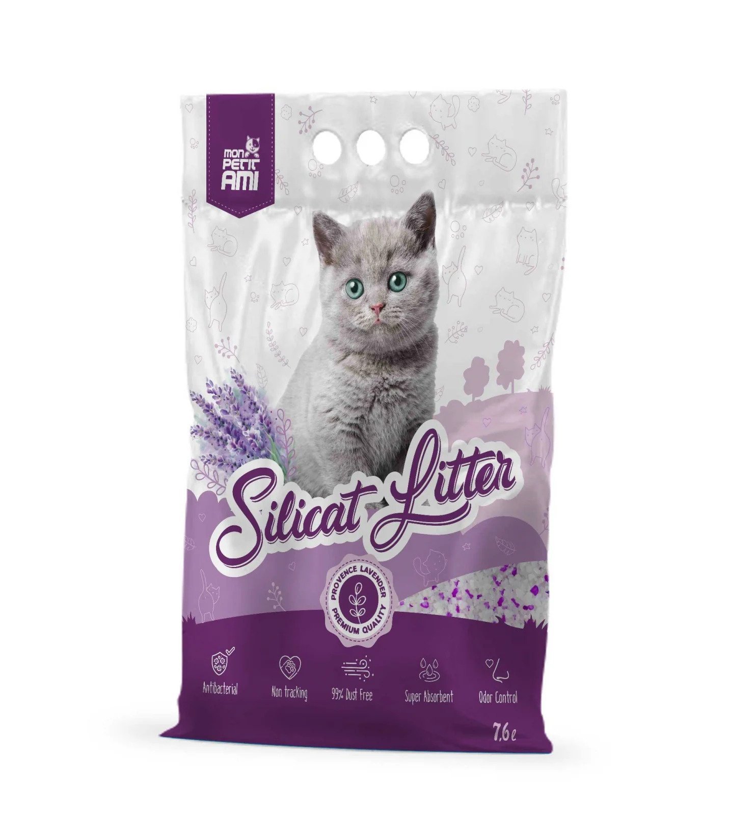 Nisip Silicat Pentru Pisici Mon Petit Ami Lavanda 3.8 L