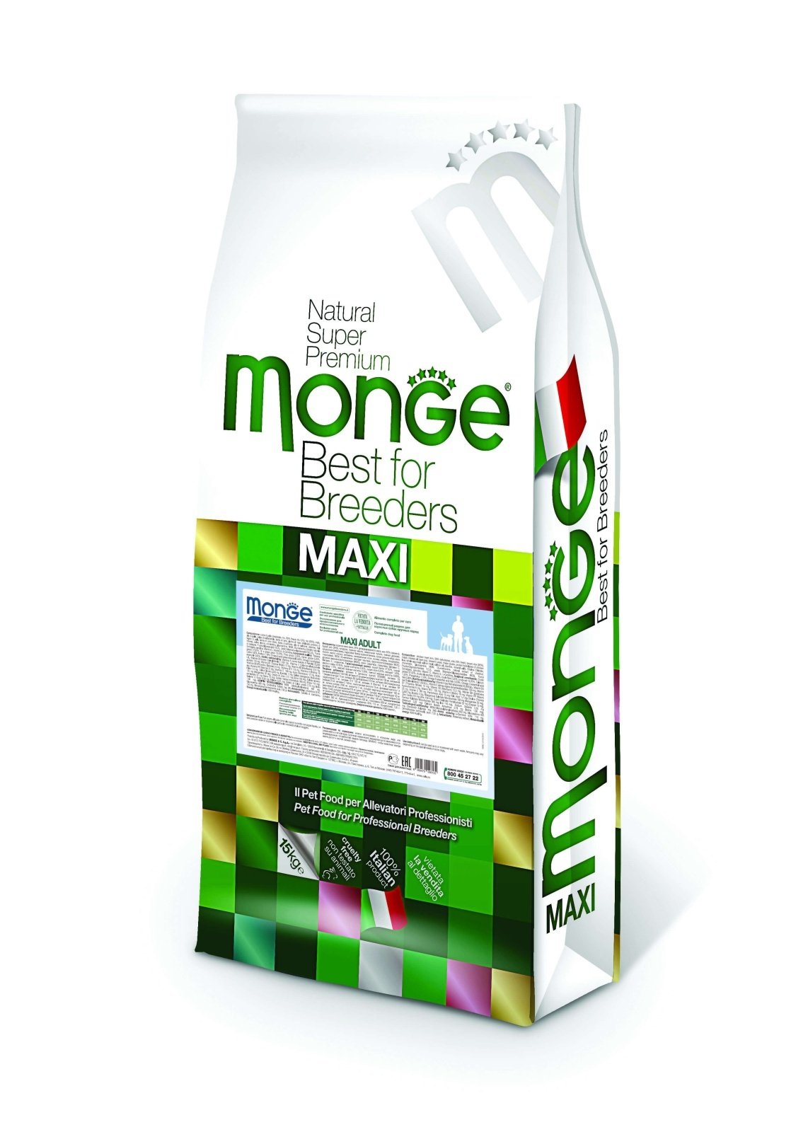 Monge Breeder Natural Superpremium Adult Maxi - Pui si Orez - 15kg