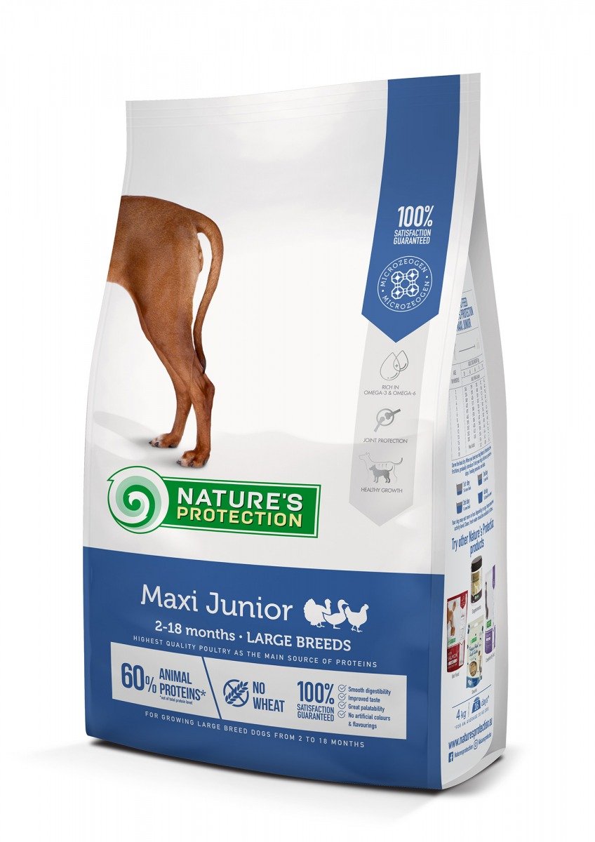 Nature's Protection Maxi Junior, pui, hrana uscata pentru caini de talie mare, 12 kg