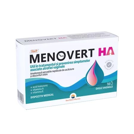 Ovule vaginale Menovert HA, 10 ovule, Sun Wave Pharma