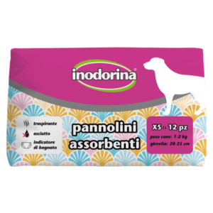 Scutece pentru caini de talie mica Inodorina XS (1-2 kg), 12 bucati