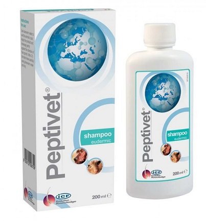 Sampon eudermic, Peptivet, pentru caini si pisici, 200 ml