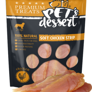 Recompnese pentru caini, Pet s Dessert Dog Soft Chicken Strips 80g LSC-01