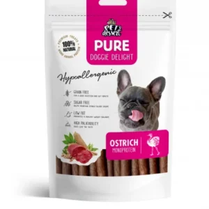 Recompnese pentru caini, Pet s Dessert Ostrich Monoprotein Hypoallergenic 0.80 Gr