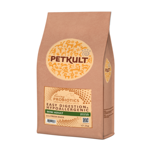 Petkult Probiotics Mini Adult Cu Rata si Orez, 2 kg