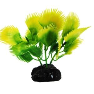 Resun Planta Plastic Palm Leaf Green/Yellow 8 cm