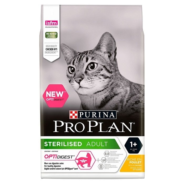 Purina Pro Plan Sterilised Optidigest, pui, hrana uscata pentru pisici adulte sterilizate, 1.5 kg