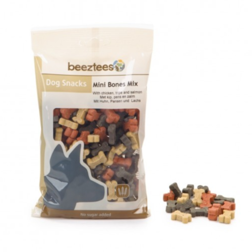 Recompense pentru caini Beeztees Snack mini pui somon miel 150 g