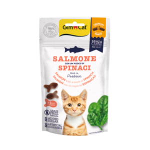 Recompense pentru pisici Gimcat Crunchy somon si spanac 50 g