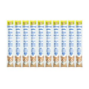Recompense Gimcat Sticks cu somon si pastrav, set de 10 bucati