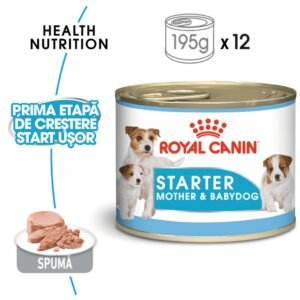 Royal Canin Starter Mousse, Conserva, 1 X 195 gr