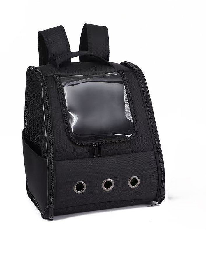 Rucsac Pentru Transport Pisici, 4Dog Deluxe, Negru, Oxford 32x28x37 cm