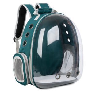 Rucsac Pentru Transport Pisici, Verde, Transparent, 31x42x28 cm