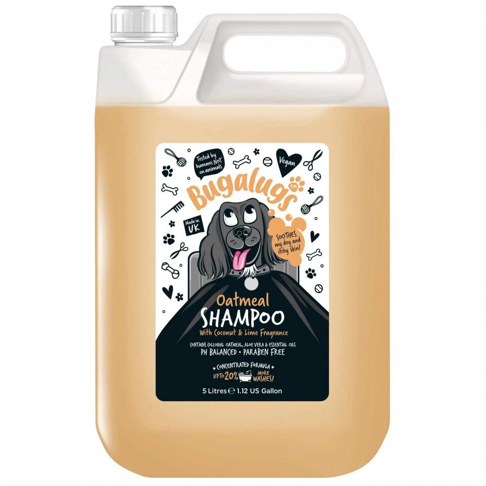 Sampon Bugalugs Oatmeal: 5L, fulgi de ovaz, pH echilibrat