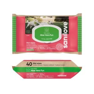 Sanilove Servetele Caini & Pisici Aloe Vera Fun, 40 bucati