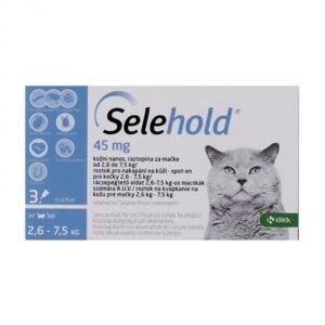 Selehold 45 mg, pipeta antiparazitara pentru pisici de talie medie (2.6 - 7.5 kg), 1 pipeta