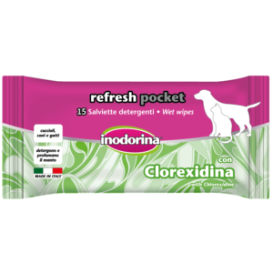 Servetele Umede Inodorina Clorhexidina pentru caini si pisici, 15 buc