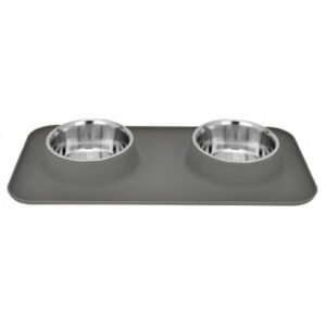 Set 2 castroane din inox cu suport silicon Enjoy 2x0.32L