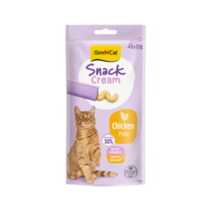 Recompensa cremoasa pentru pisici Gimcat Snack Cream cu pui pachet 6x15 g