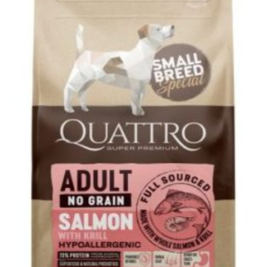 Quattro Dog Small Breed No Grain Adult Somon/Krill 1,5 kg