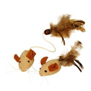 Soricel cu pene naturale Spring Nature - 4.5cm
