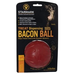 Starmark Bacon Ball - Jucarie Interactiva pentru Caini - M
