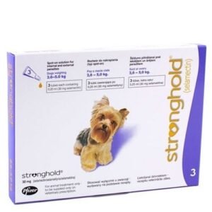 Antiparazitar extern pentru caini Stronghold (2.6-5 kg), 1 pipeta